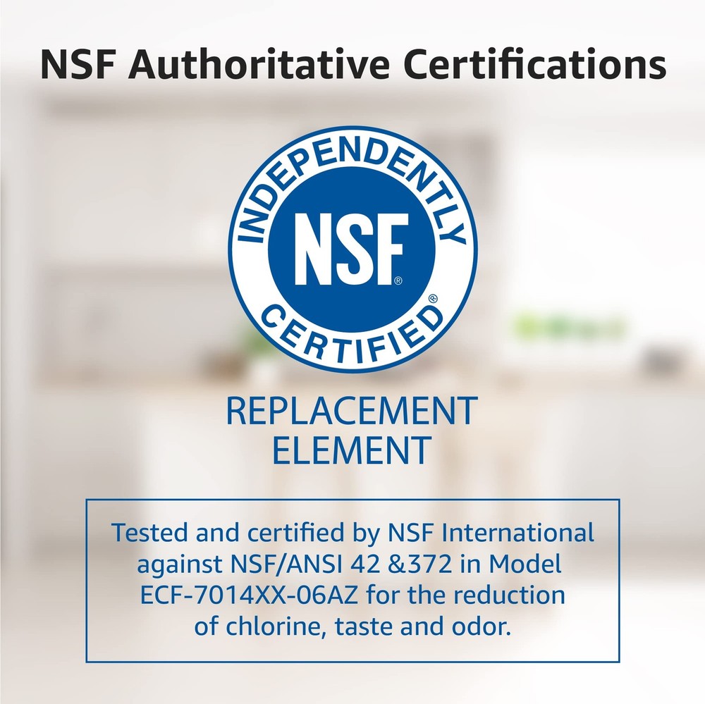 Overbest NSF Certified Pitcher Water Filter, Replacement for 6 Count, White