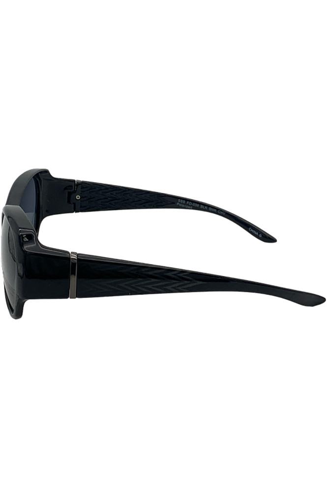 Foster Grant Solar Shield Chevron Shine Fitsover Black