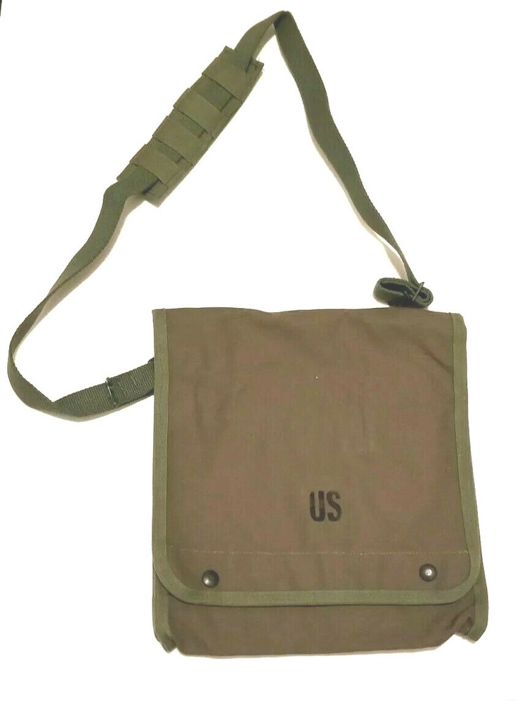 US Made Canvas Map & Photograph Case with Adjustable Shoulder Strap Free Ship