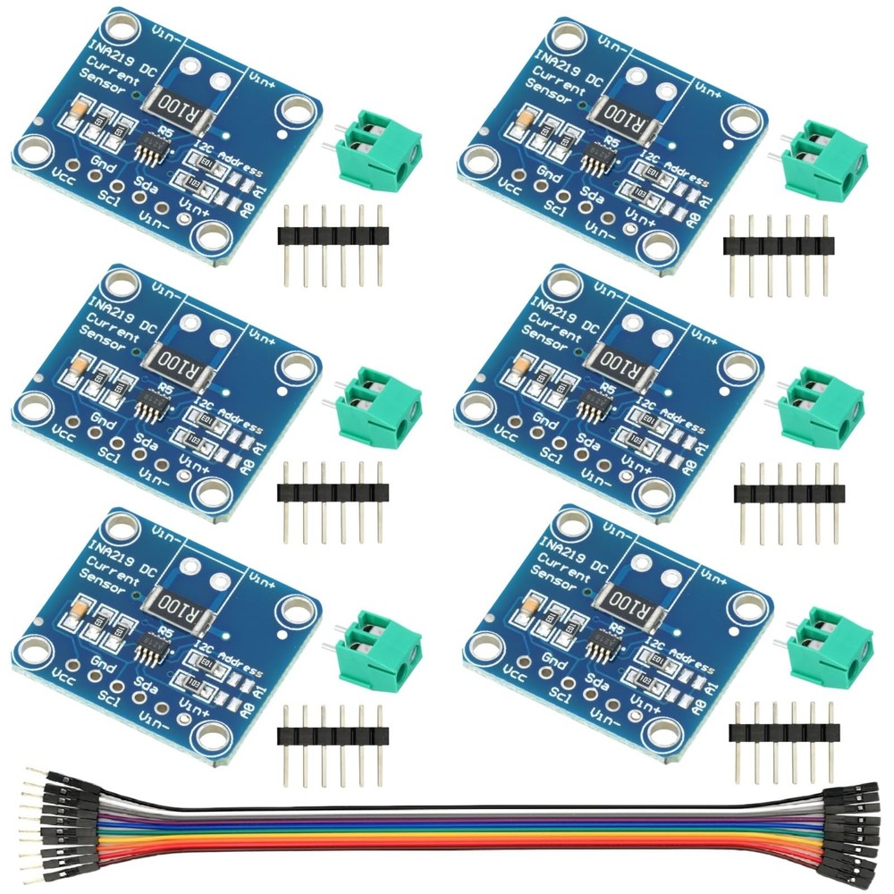 6Pcs INA219 I2C Bi-Directional DC Current Power Supply Sensor Breakout Module...
