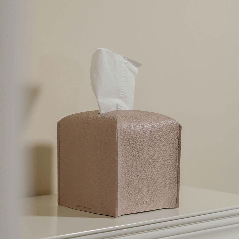 Aesthetic Square Tissue Box Cover Tissues Cube Box Holder 1 Pink
