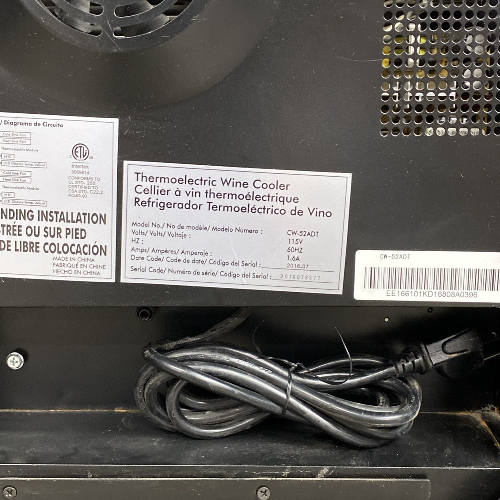 Intertek CW-52ADT Thermelectirc Wine Cooler