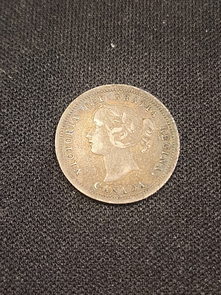 1870 Canada 5 Cents Silver Coin
