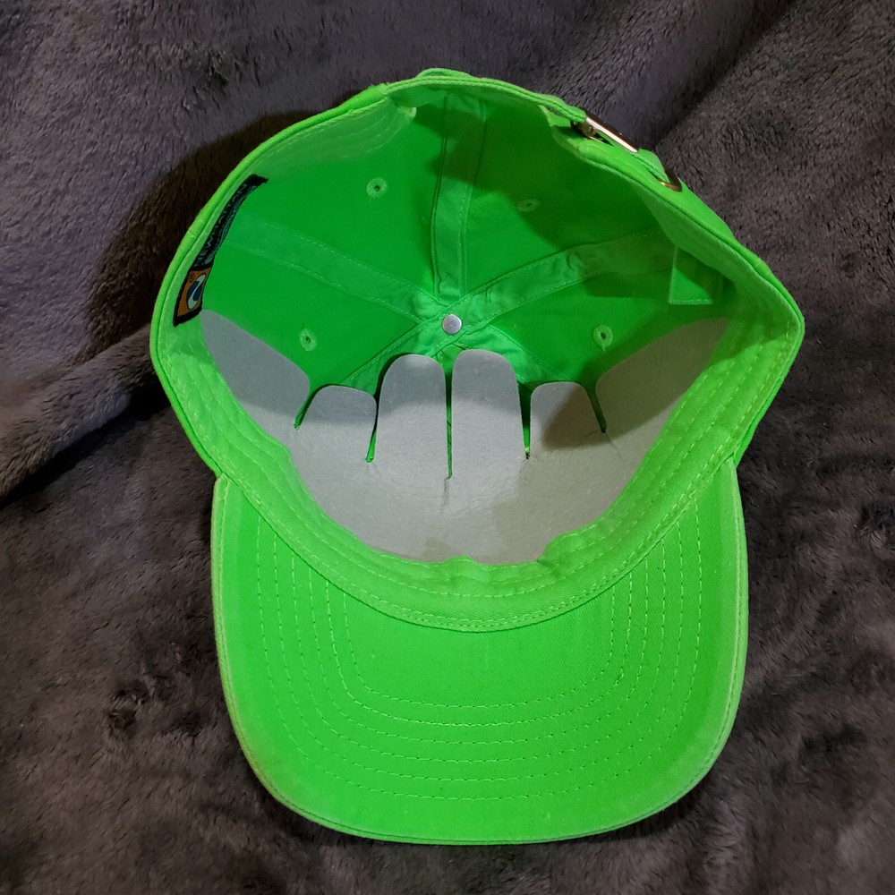Lime Neon Green Golf Logo Embroidered Design Hat Cap Adjustable Strap