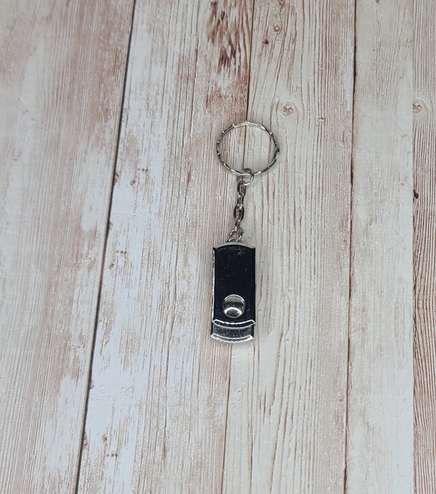16 Gb Silver Key Chain Thumb Drive