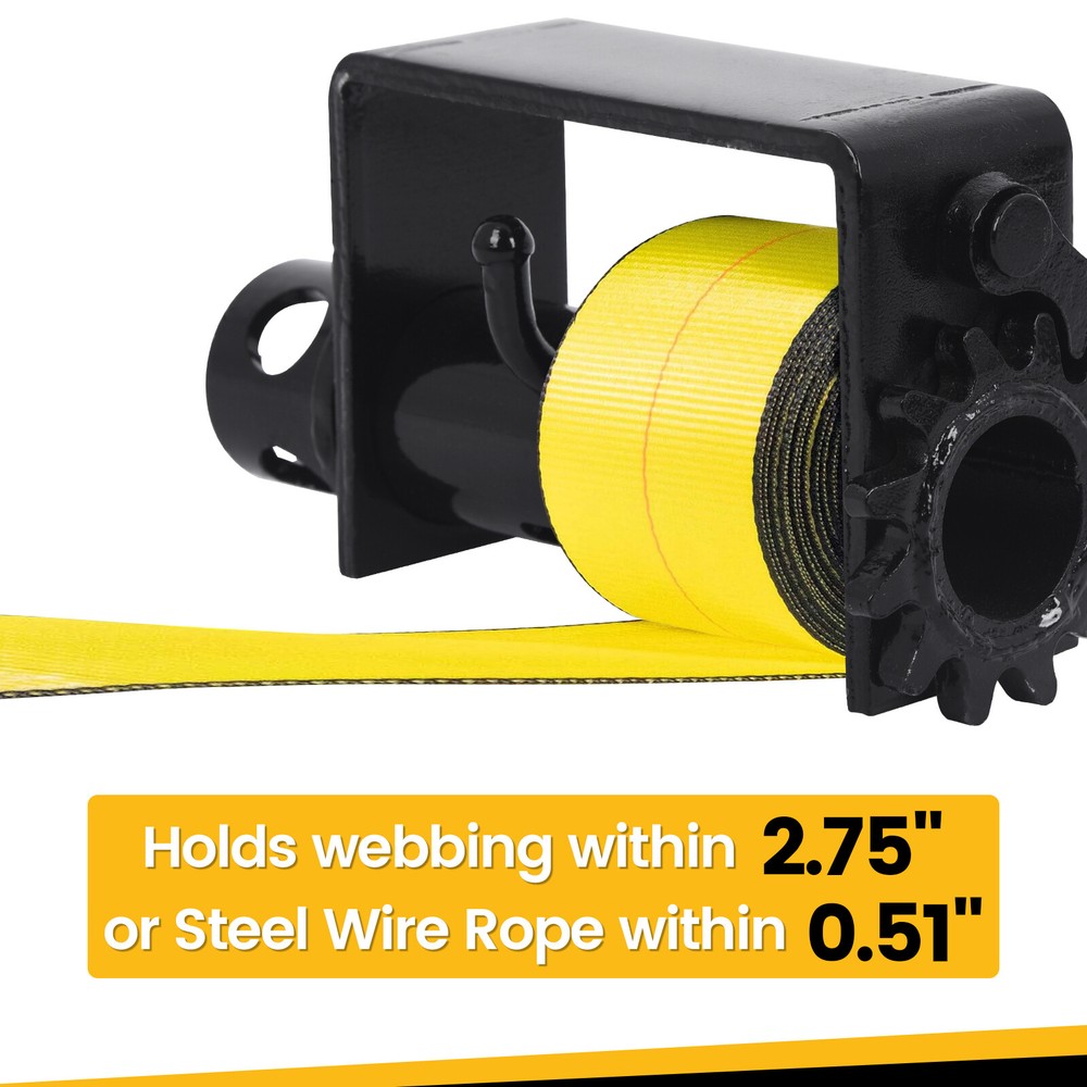 4Pcs Standard Weld-on Tie Down Winch 5,500Lbs for Webbing Within 2.75"