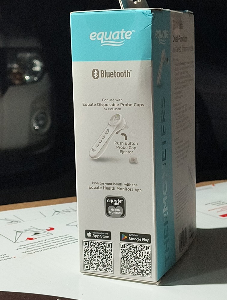 Equate Bluetooth Dual-Function Infrared Thermometer, Forehead and Ear Mode