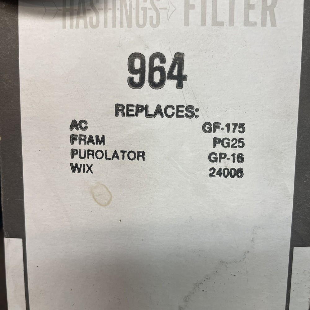 NOS Hastings 964 Engine Oil Filter