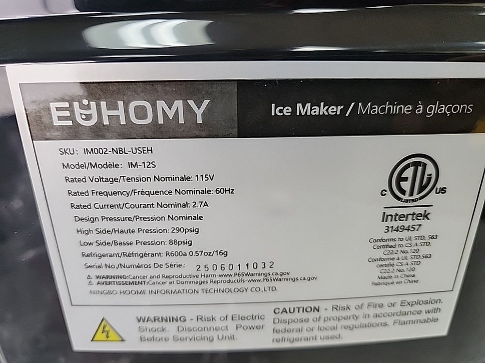 NEW Euhomy Nugget Ice Maker Model: IM-12S - Damaged box!!