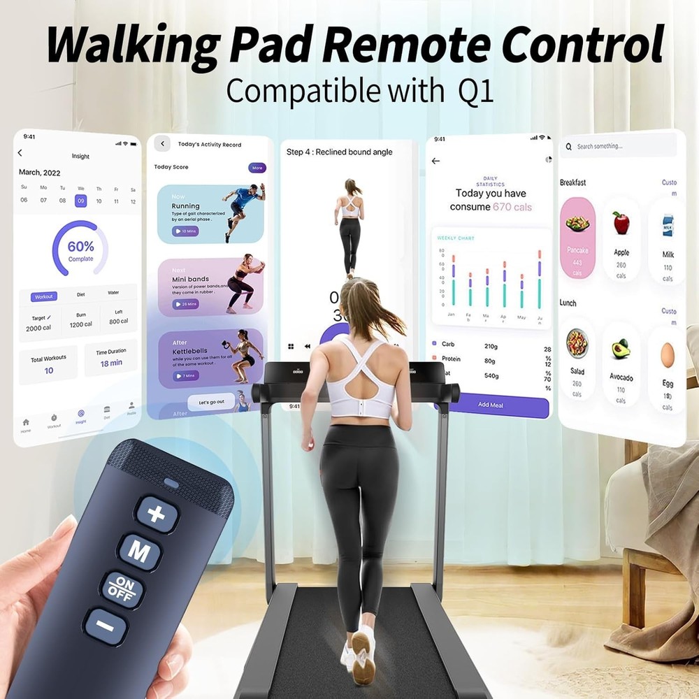Universal Treadmill Remote Control for HomeFitnessCode Walking Pad