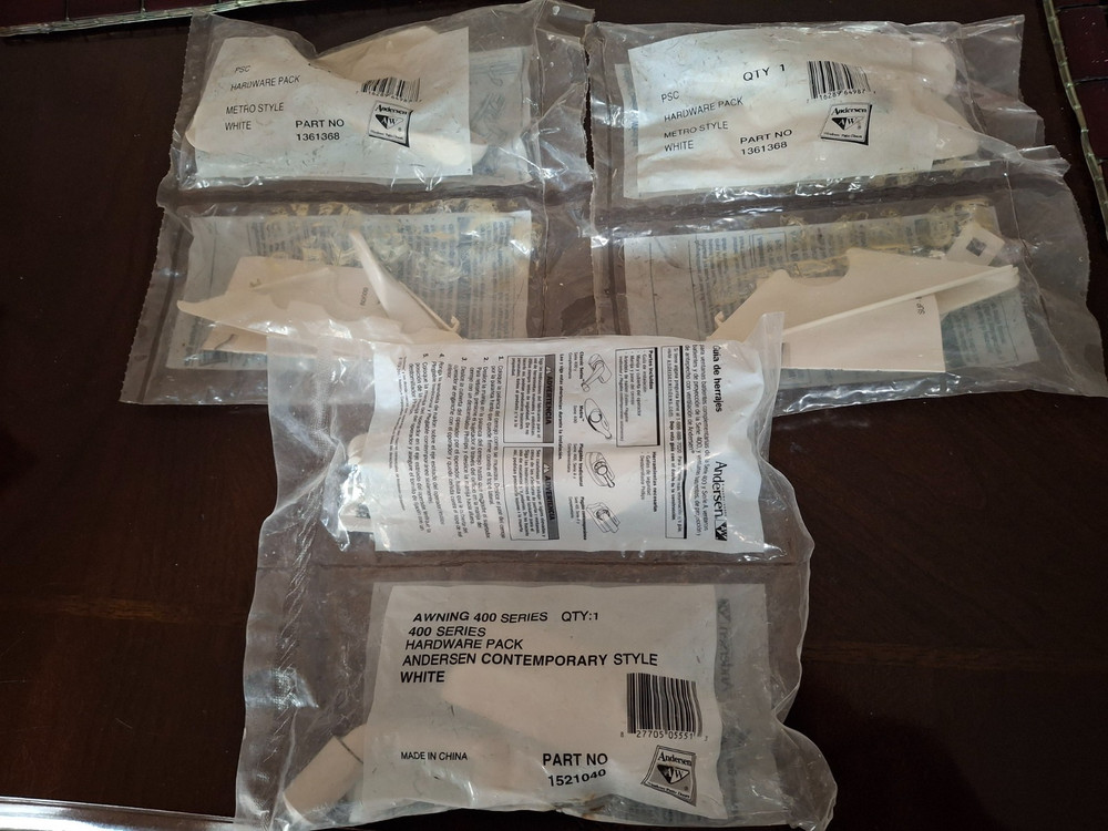 (3) Andersen Operator Handle Folding Hardware Packs For Casement Awning Windows