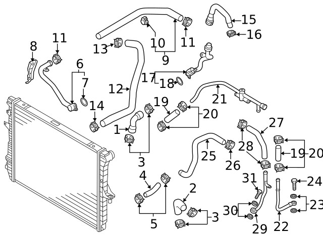 Genuine Audi Engine Coolant Pipe O-Ring 059-121-437