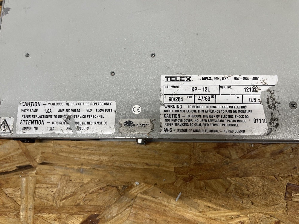 UNTESTED RTS Telex KP-12L 12 Position Key Panel Intercom System