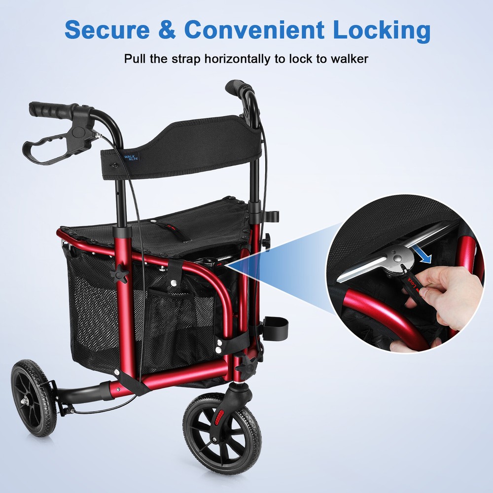 WALK MATE 3-Wheel Rolling WALK MATE 3-Wheel Rolling Adjustable Folding Rollator