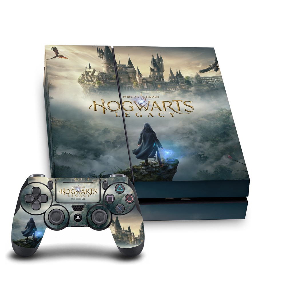 OFFICIAL HOGWARTS LEGACY GRAPHICS VINYL SKIN FOR SONY PS4 CONSOLE & CONTROLLER