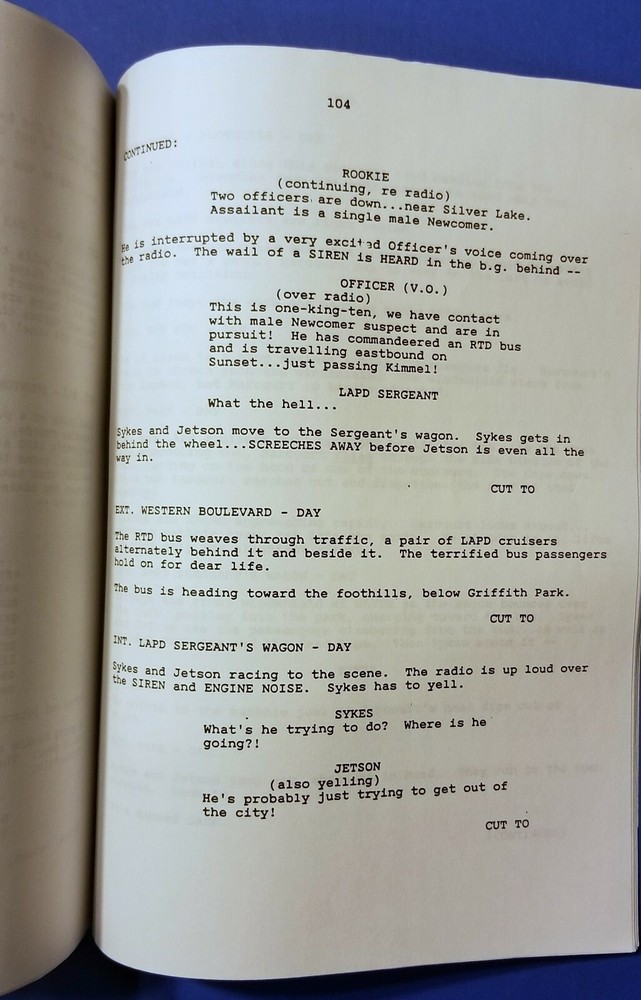 ALIEN NATION original script 1988 JAMES CAAN MANDY PATINKIN SCI FI ACTION