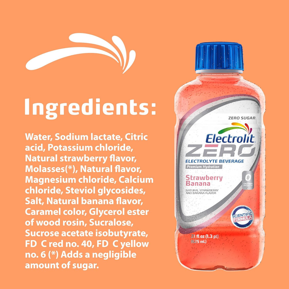 Electrolit 12 Pack (ZERO Strawberry Banana)