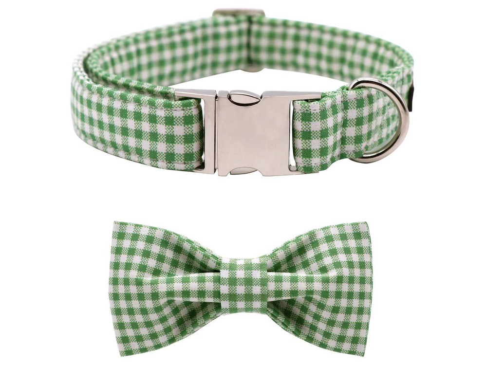 Dog Collar with Bowtie Durable Adjustable and Comfortable Collar for Medium D...