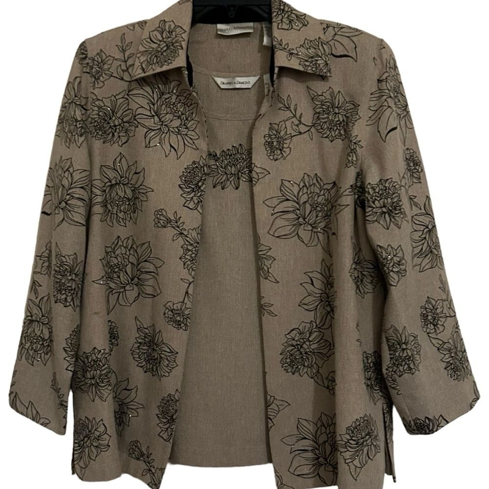 DRAPERS & DAMONS 2 Piece Top & Jacket Set M