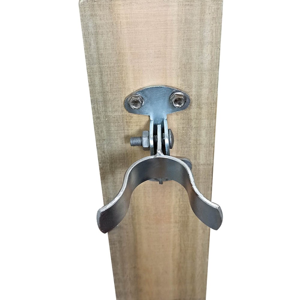 1-3/8" Flat Back Wall Mount Fork Gate Latch - 1-3/8", Silver