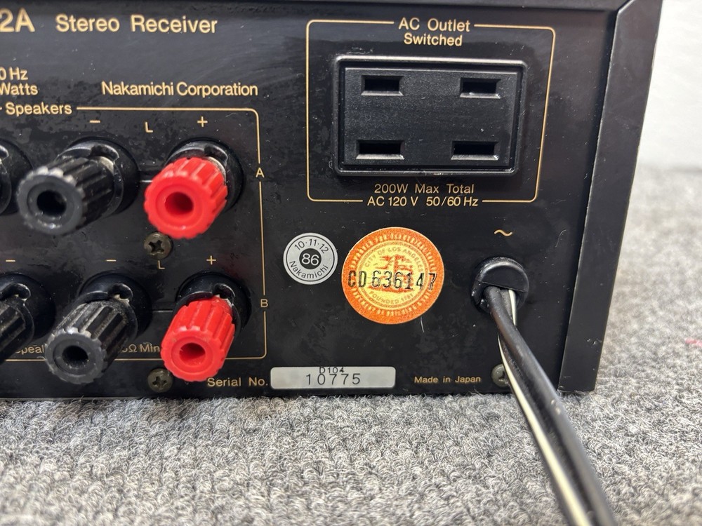 Nakamichi SR-2A Stereo Receiver STASIS