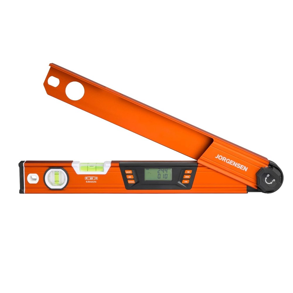 JORGENSEN Digital Multi Angle Finder Digital Level w/Backlit LCD Protractor Tool