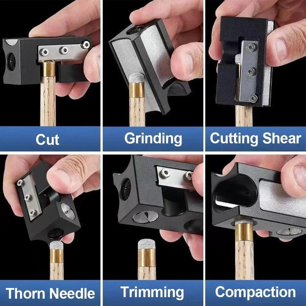 Billiard Cue Leather Head Repair Tool Multi-functional Cleaning Needling Tools