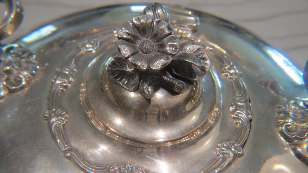 Massive Water Kettle Dresden 800 Silver By Eckert Germany 120 oz.