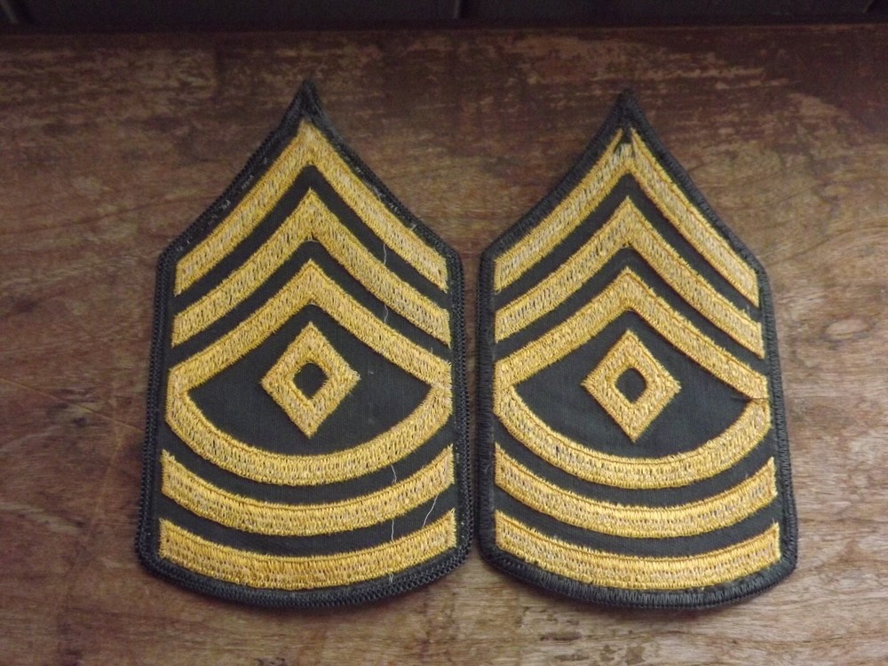 Pair, Nam-Era Army First Sergeant (E-8) Chevrons - INV# C20