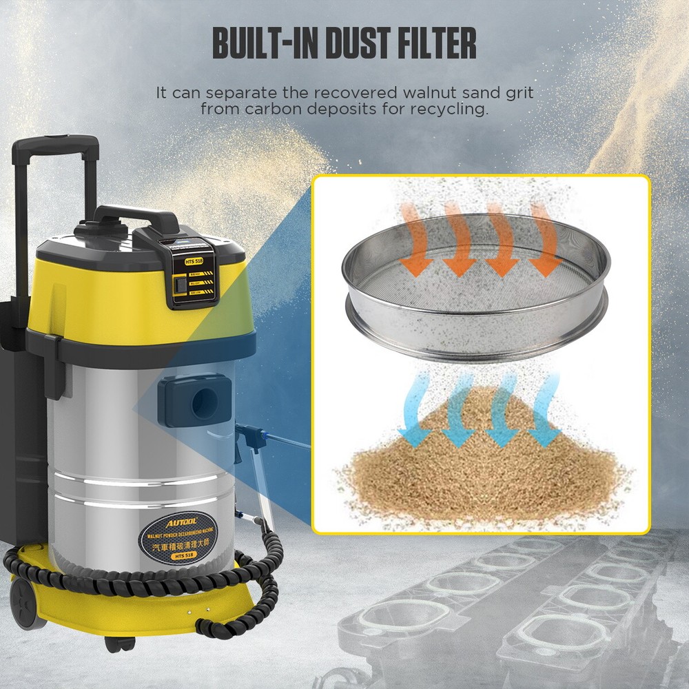 Walnut Sand Blasting Cleaning Machine Engine De-Carbon Intake Pipe Valve Cleaner