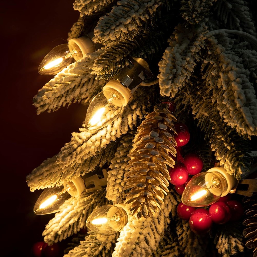 Xmas Village Light 1-Pack C7 String Bulbs Blow Mold Light Kit
