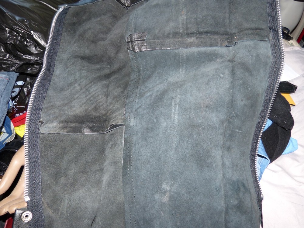 FIRST BLACK LEATHER CHAPS SZ XXS