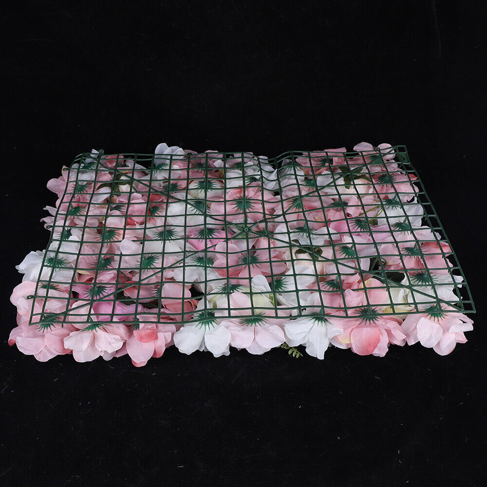 12 Pcs Artificial Flower Wall Panel Rose Dahlia Leaves Wedding Stage Backdrop