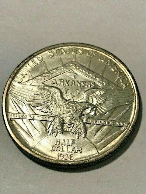 1936 Robinson Commemorative Silver Half Dollar BU #21429