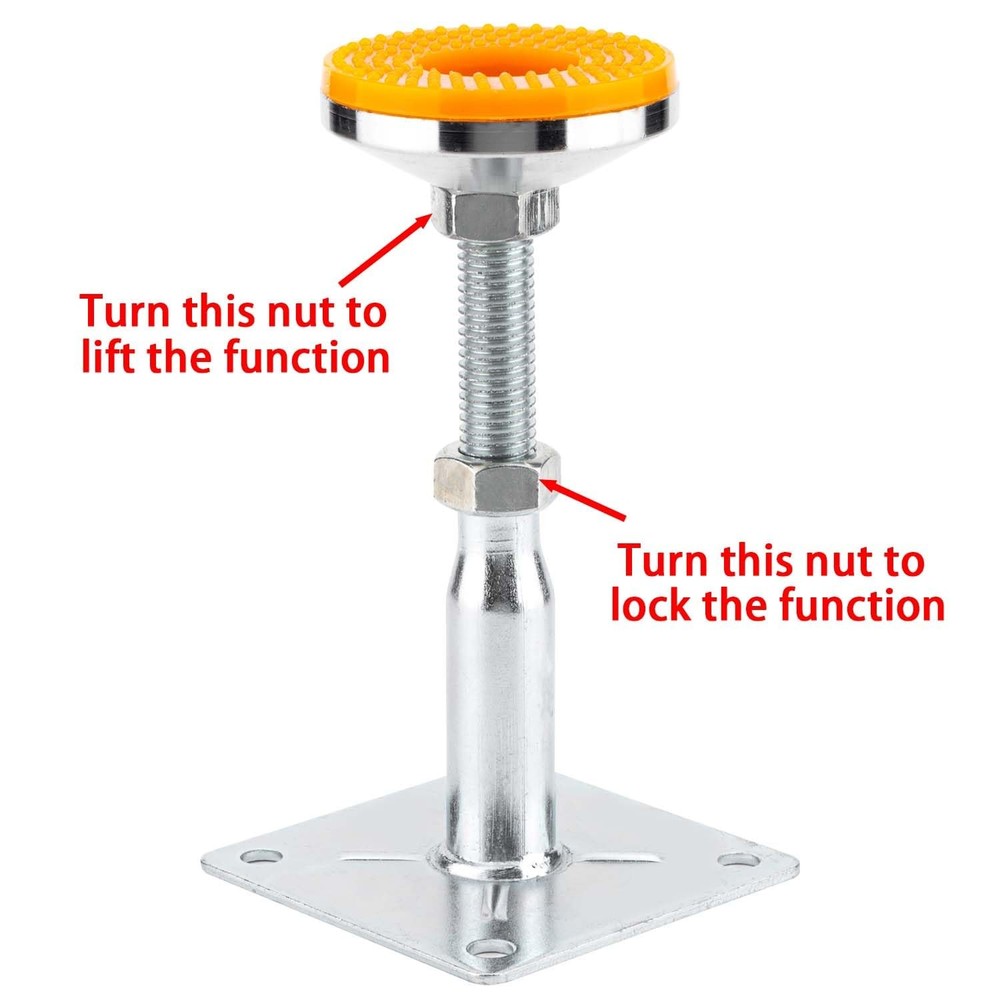 2 Pack Anti-Slip Shock AbsorptionAdjustable Support Jack for The FloorFloor S...