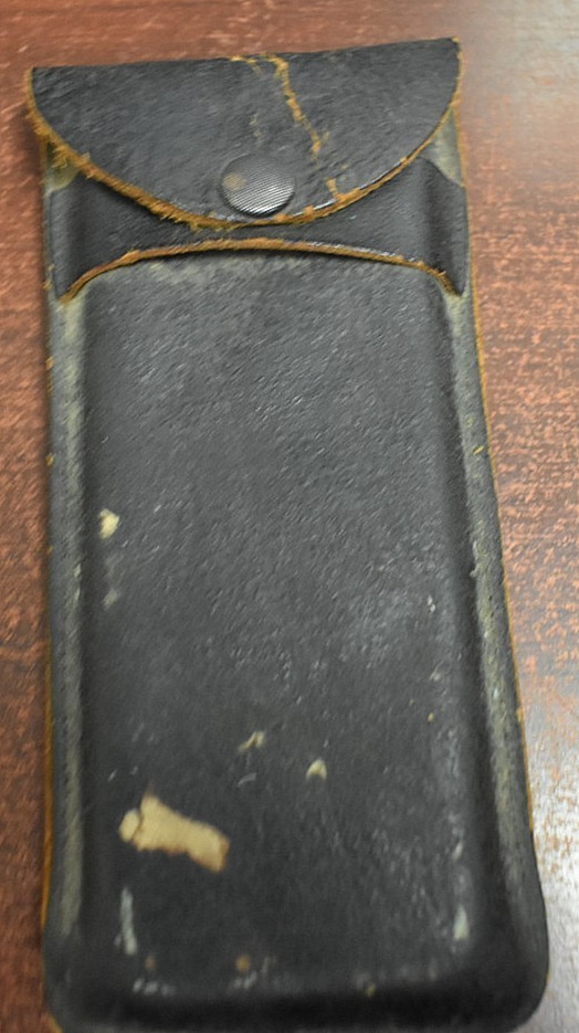 Vintage KING MIDAS HONE Razor Sharpening Stone w/ Leather Case