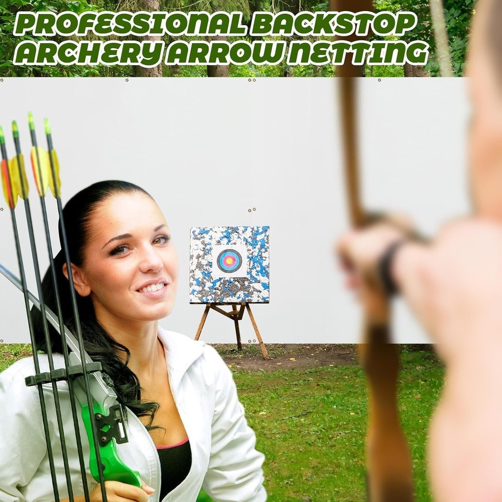 Heavy-Duty 5x5 ft Archery Backstop Netting - Arrow Catcher for Bow Training=