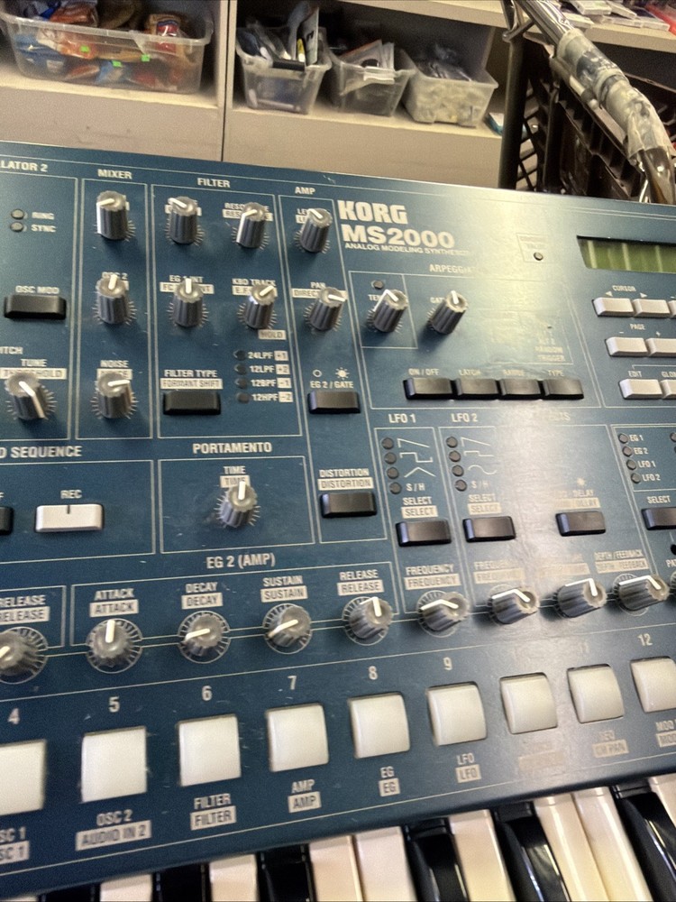 KORG MS2000 Virtual Analog Modeling Synthesizer Keyboard w/ power supply