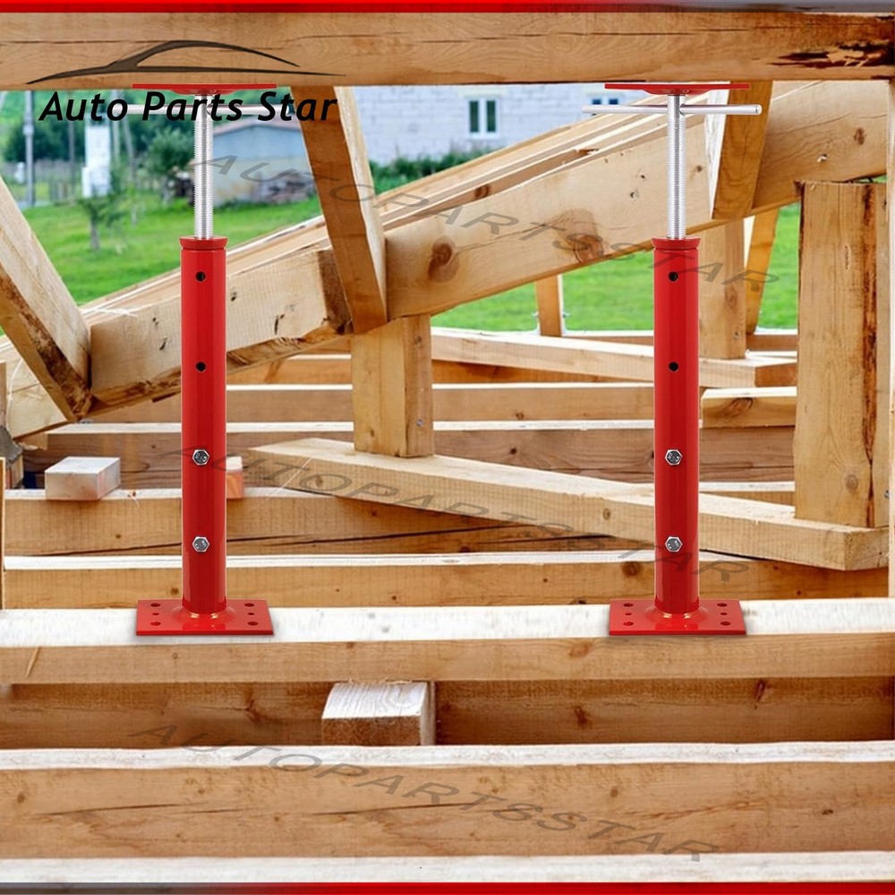 19"-36" Height Range Adjustable Floor Jack Post House Floor Leveling Lift 4pcs