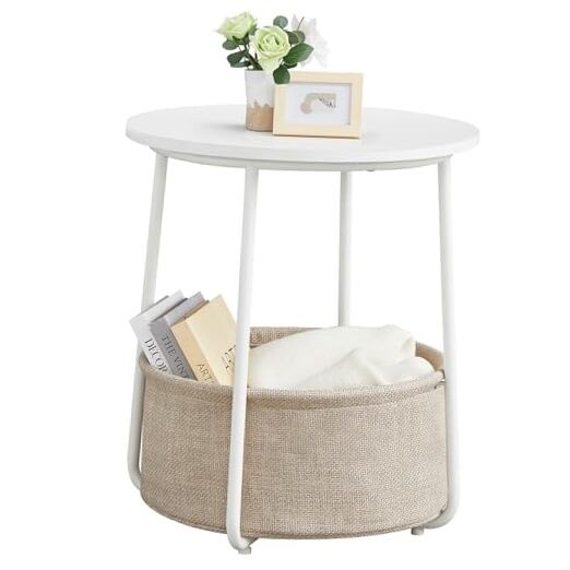 LILEA Collection - Small Round Matte White + Camel Brown Without LED light