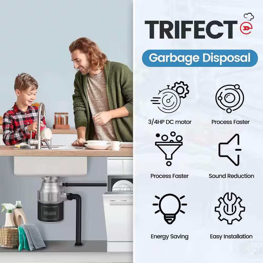 3/4 Hp. Continuous Feed Commercial Garbage Disposal