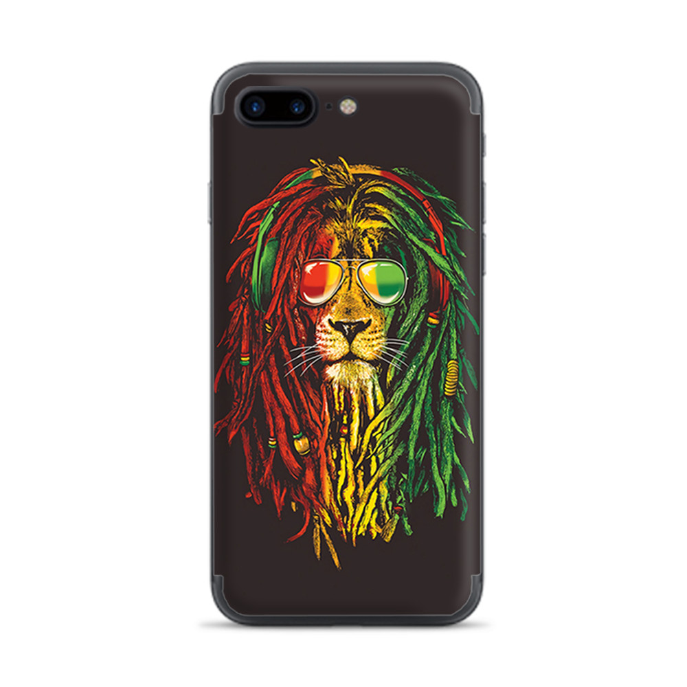 Apple iPhone 7 / 8 Plus Skins Decal Wrap Rasta Dread Lion Irie