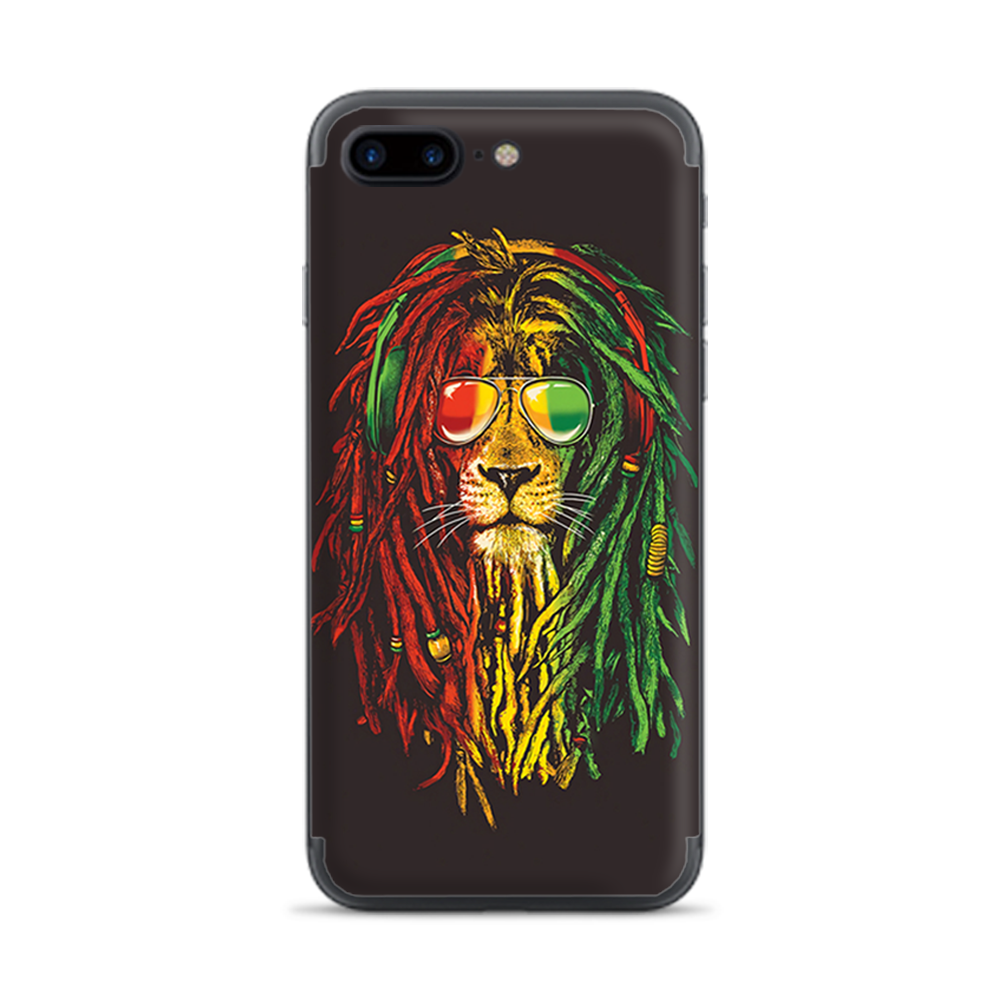 Apple iPhone 7 / 8 Plus Skins Decal Wrap Rasta Dread Lion Irie