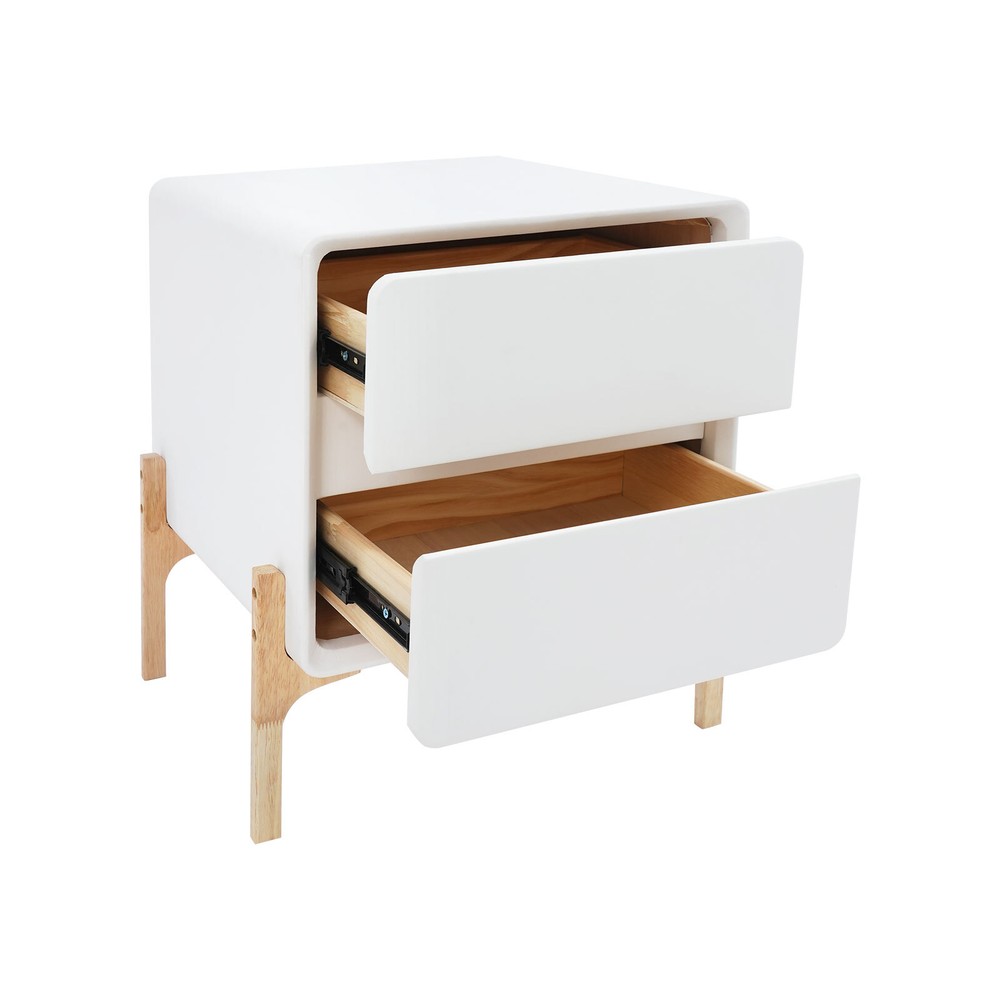 Bedside Table, Storage Bedside Table, Small Bedside Table with 2 Drawers