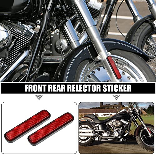 Front Lower Fork Reflector Sticker Rear Saddlebag Reflective Cover Universal
