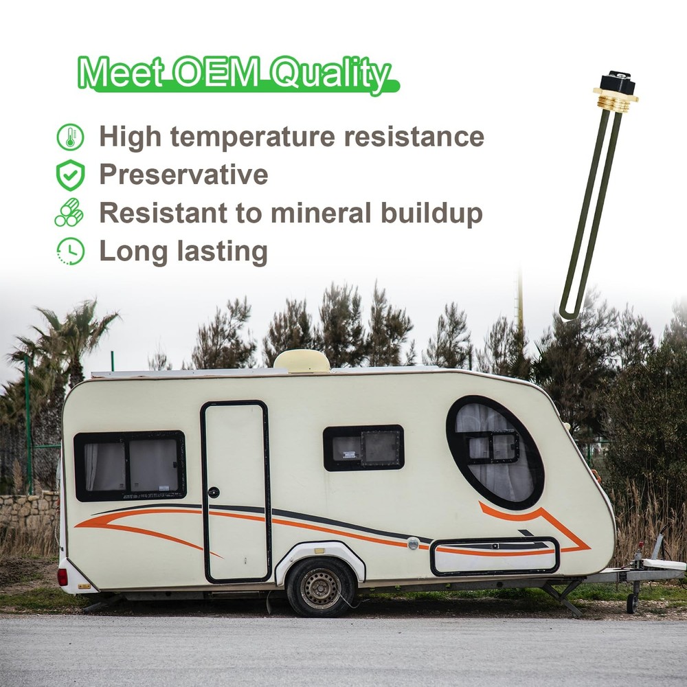 RV Water Heater Element 1440W 120V ScrewIn for Suburban SW Series Gasket