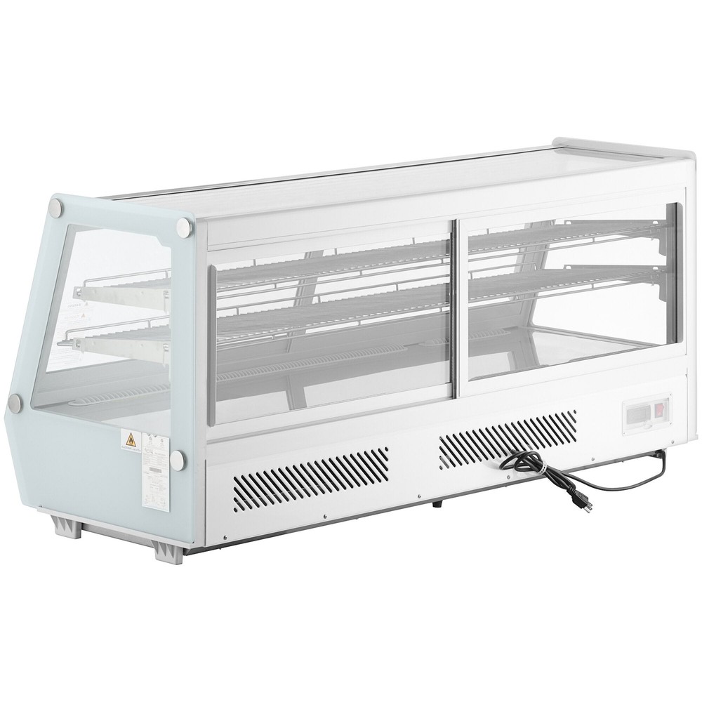 60" White Self-Serve Refrigerated Countertop Bakery Display Case w/ LED Lighting