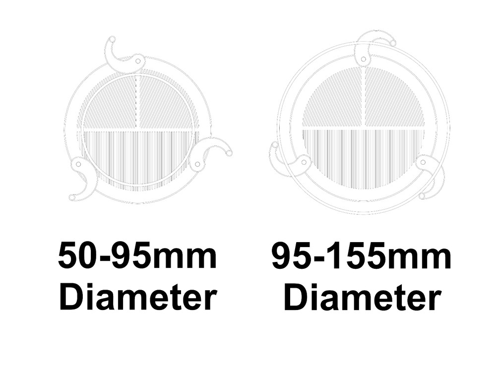 Universal Bahtinov Mask 50-150mm Diameter