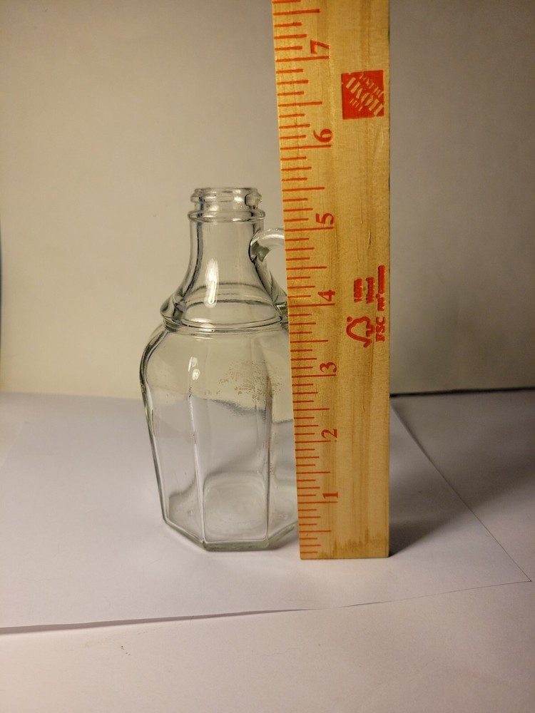 Vintage Glass Syrup Bottle