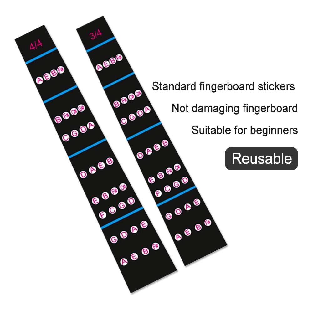 4/4 Full Size Violin Fingerboard Sticker for Beginners Guide Label